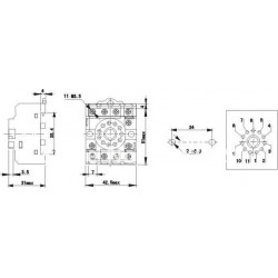 Relé Socket PF113A 11-pin base octal para MK3P-I JQX-10F / 3Z JTX-3C H3CR-A 10F-3Z-C2 ea - 5