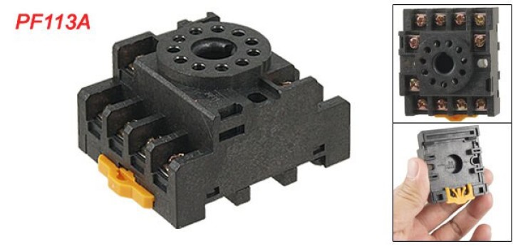 2 x Relaissockel PF113A 11-poliger Oktalsockel für MK3P-I JQX-10F / 3Z JTX-3C H3CR-A 10F-3Z-C2 ea - 10