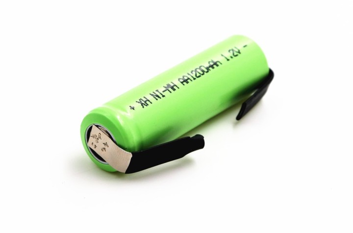 Batería recargable 1200mah 2A 1.2v lr06 aa am3 lr6 ni-mh con pata para diente de cepillo de afeitar