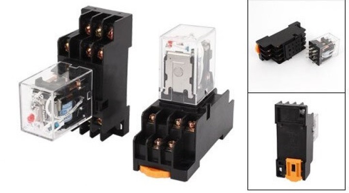 Rele 12vac omron my3n-j my3nj hh53p pyf11a 2 contactos inversores 10a 220vca jr international - 2