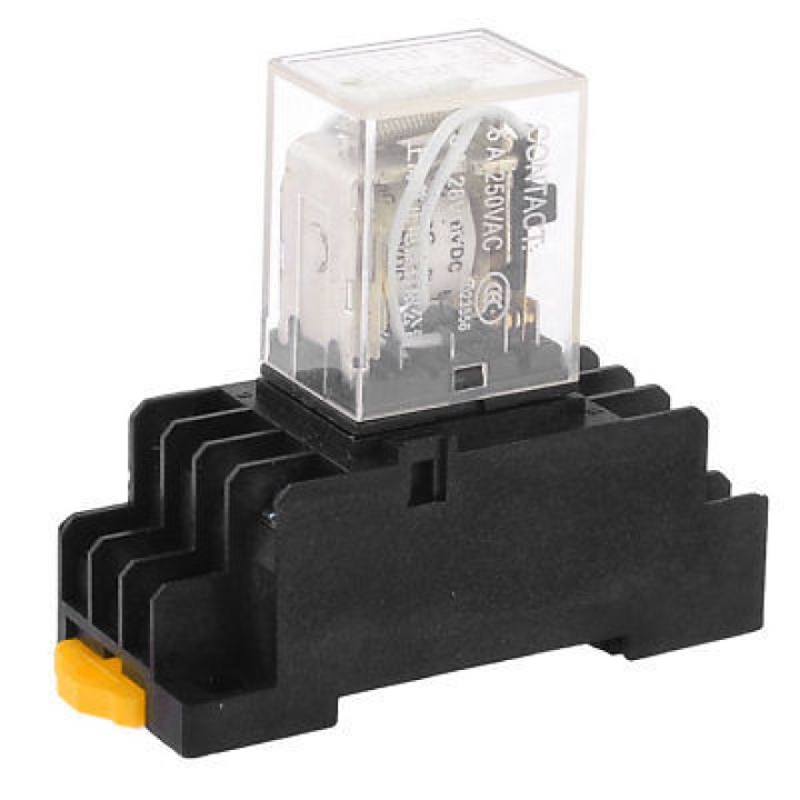 Relay electric relay 12vac omron my3n-j my3nj hh53p pyf11a power relay, 2 no nc 10a contacts 220vac jr international - 4