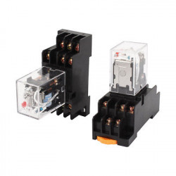 Relay electric relay 12vac omron my3n-j my3nj hh53p pyf11a power relay, 2 no nc 10a contacts 220vac jr international - 7