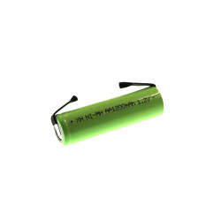 Batería recargable 1200mah 2A 1.2v lr06 aa am3 lr6 ni-mh con pata para diente de cepillo de afeitar
