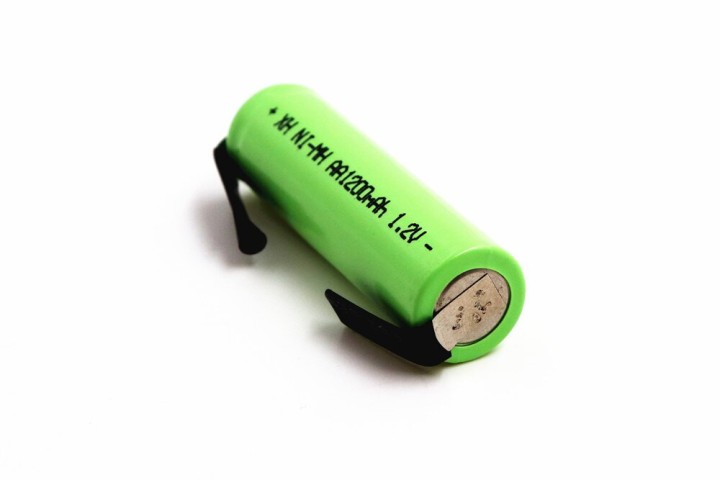 Batería recargable 1200mah 2A 1.2v lr06 aa am3 lr6 ni-mh con pata para diente de cepillo de afeitar