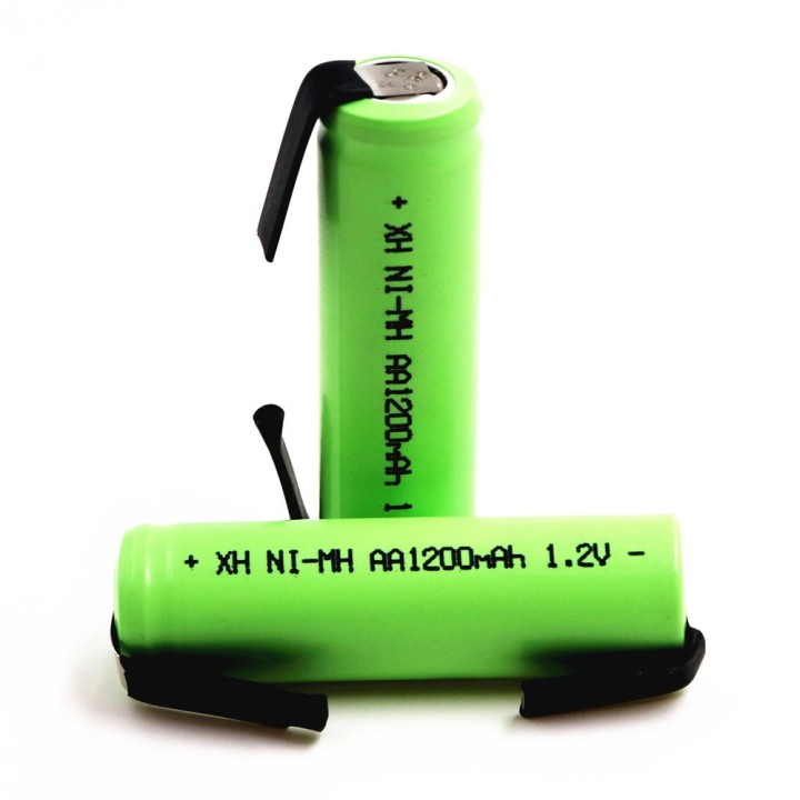 Rechargeable battery 1200mah 2A 1.2v lr06 aa am3 lr6 ni-mh with paw for razor brush tooth