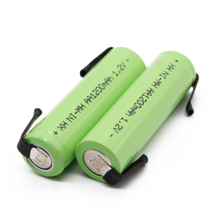 Rechargeable battery 1200mah 2A 1.2v lr06 aa am3 lr6 ni-mh with paw for razor brush tooth