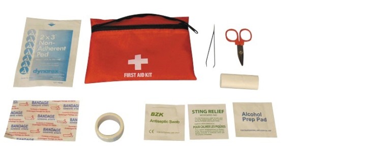 Kit erste-hilfe-kit medizinische versorgung apotheke mullbinde schere scotch alkohol lag171.4815 jr  international - 1