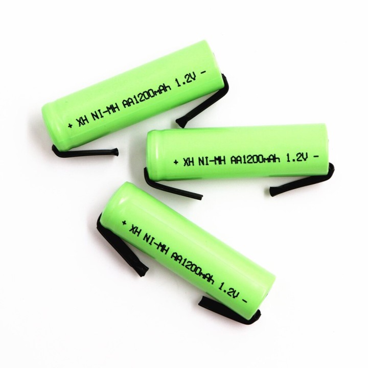 Rechargeable battery 1200mah 2A 1.2v lr06 aa am3 lr6 ni-mh with paw for razor brush tooth