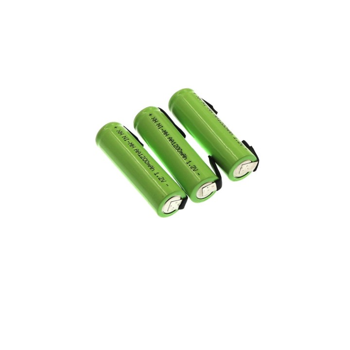 Rechargeable battery 1200mah 2A 1.2v lr06 aa am3 lr6 ni-mh with paw for razor brush tooth