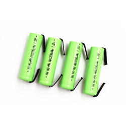 Rechargeable battery 1200mah 2A 1.2v lr06 aa am3 lr6 ni-mh with paw for razor brush tooth