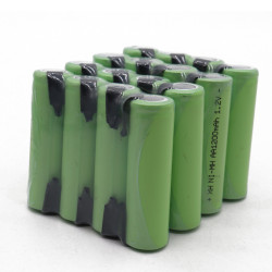 Batería recargable 1200mah 2A 1.2v lr06 aa am3 lr6 ni-mh con pata para diente de cepillo de afeitar
