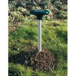 Solar powered mole deterrent electronic ground rodent mole repeller, 25m 700m2 professional ultrasonic repelling system velleman