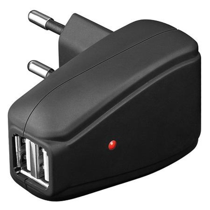 Alimentatore caricabatterie 110v 220v 2 x 5v dual usb ipd-power40 ipad ephone mp3 p.sup.usb402 psseusb7 konig - 4