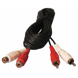 Kabel 2 cinch-stecker auf 2 cinch-buchse 5 meter coa111g cen - 1