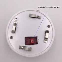 Wired smoke detector temperature 12v 24v relay contact alarm no nf for home fire safety jablotron - 2