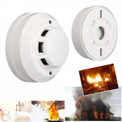 Wired smoke detector temperature 12v 24v relay contact alarm no nf for home fire safety jablotron - 6