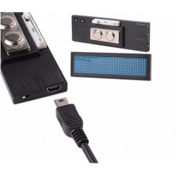 Mini Rechargeable blaue LED Programmierbare Display-Namensabzeichen-Scrolling mit USB-Programmierung, verschiedene Sprachen, 8 k