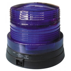 Girofaro azul 6 led funciona sobre pila 4.5v zocalo lampara magnetica flash azul en led imantado senal ibiza - 1