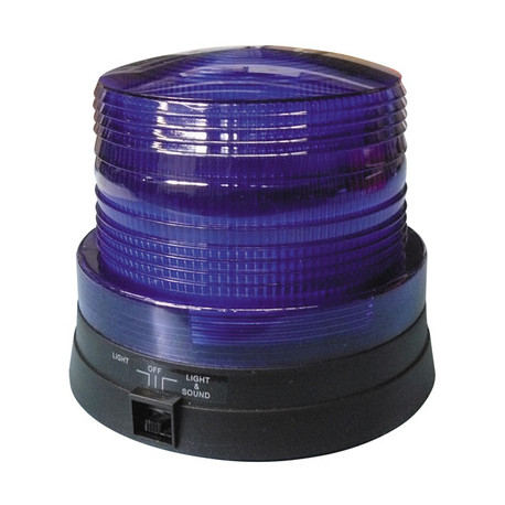 Girofaro azul 6 led funciona sobre pila 4.5v zocalo lampara magnetica flash azul en led imantado senal ibiza - 1