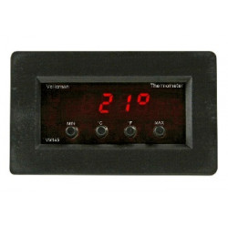 Digital panel thermometer with min max read out 9v 24vcc and 7 à 17vca 30°c to + 120°c velleman - 1