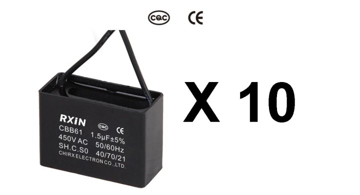 10 capacitor CBB61 450V 1.5UF fan exhaust fan capacitor capacitance capacitors 2uF yoins - 1