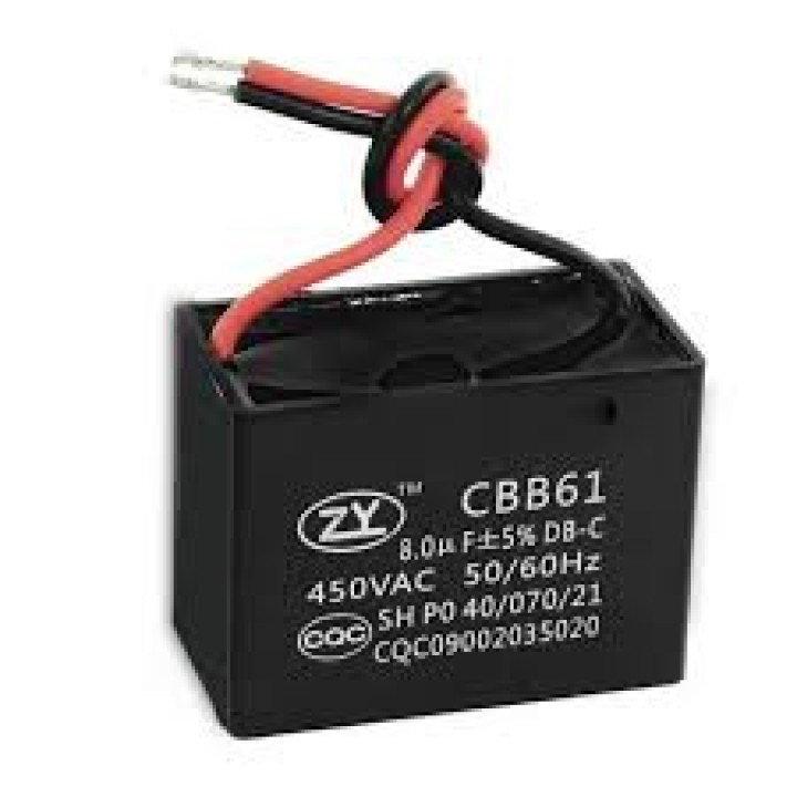 Condensatore metallizzato CBB61 per ventilatore a soffitto a motore 500VAC 8uF 8mf toogoo - 2