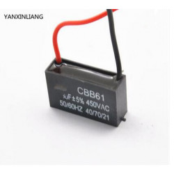 CBB61 450V 3UF ventilador del aire acondicionado ventilador inicia insertos condensador sourcingmap - 1