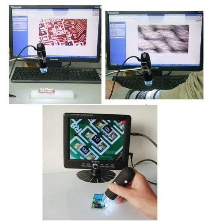 500X microscope électronique Zoom optique 8 LED USB Microscope Digital pour Science