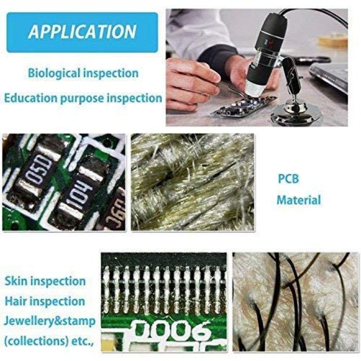 500X microscope électronique Zoom optique 8 LED USB Microscope Digital pour Science