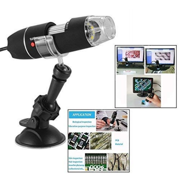 500X microscope électronique Zoom optique 8 LED USB Microscope Digital pour Science