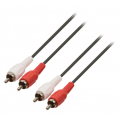Sound- audio-kabel 2 cinch- stecker auf 2 cinch- stecker-kabel 5m - 452/5 konig - 2