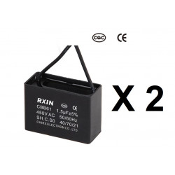 2 condensador CBB61 450V 1.5UF ventilador del condensador del ventilador de escape condensadores productcaster - 3