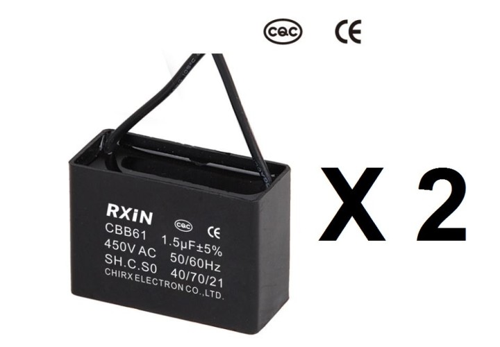 2 capacitor CBB61 450V 1.5UF fan exhaust fan capacitor capacitance capacitors 2uF productcaster - 3