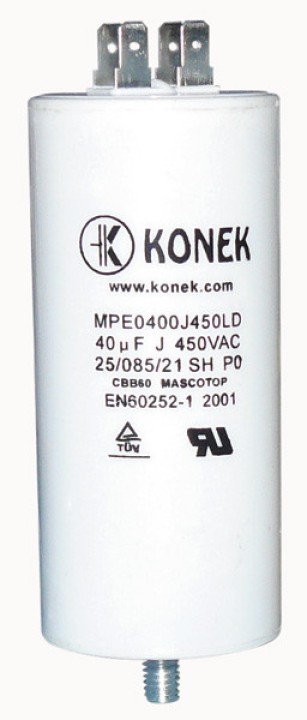 capacitor 40mf micro farad 450v 50 60hz universal motor start capacitor with am terminal comar ducati aerzetix karcher miflex jr