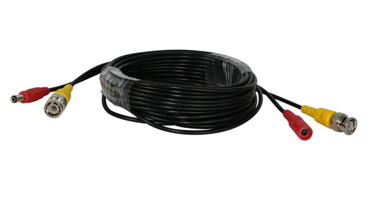Cordon coaxial rg59 50m con enchufe bnc+alimentacion jack hembra hacia jack alim macho cable camara konig - 6