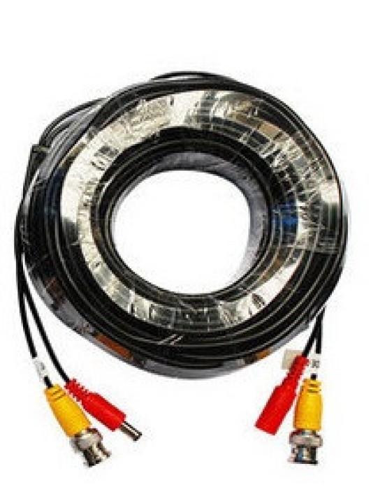 Cordon coaxial rg59 50m con enchufe bnc+alimentacion jack hembra hacia jack alim macho cable camara konig - 11