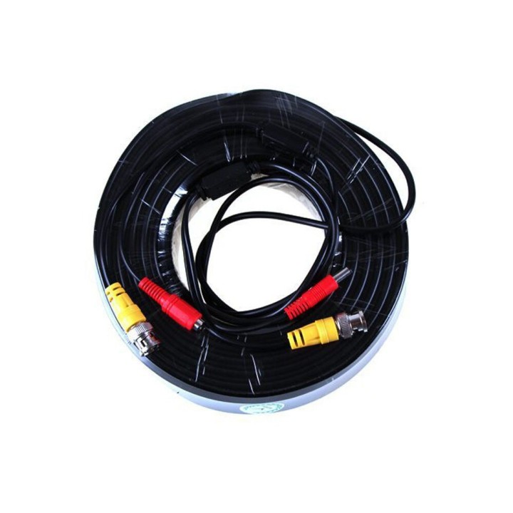 Cordon coaxial rg59 50m con enchufe bnc+alimentacion jack hembra hacia jack alim macho cable camara konig - 12