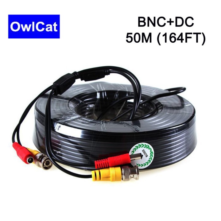 Cordon coaxial rg59 50m con enchufe bnc+alimentacion jack hembra hacia jack alim macho cable camara konig - 14