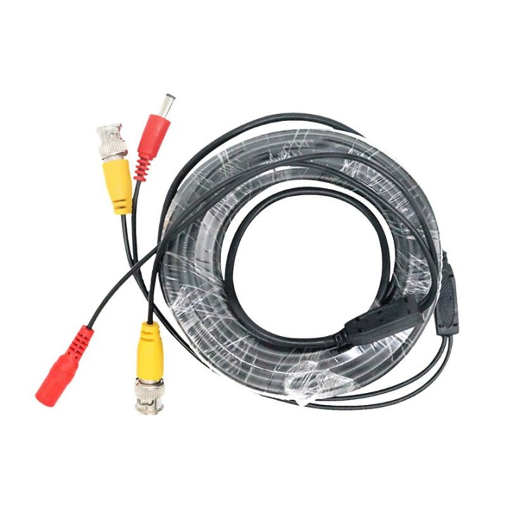 Cordon coaxial rg59 50m con enchufe bnc+alimentacion jack hembra hacia jack alim macho cable camara konig - 17