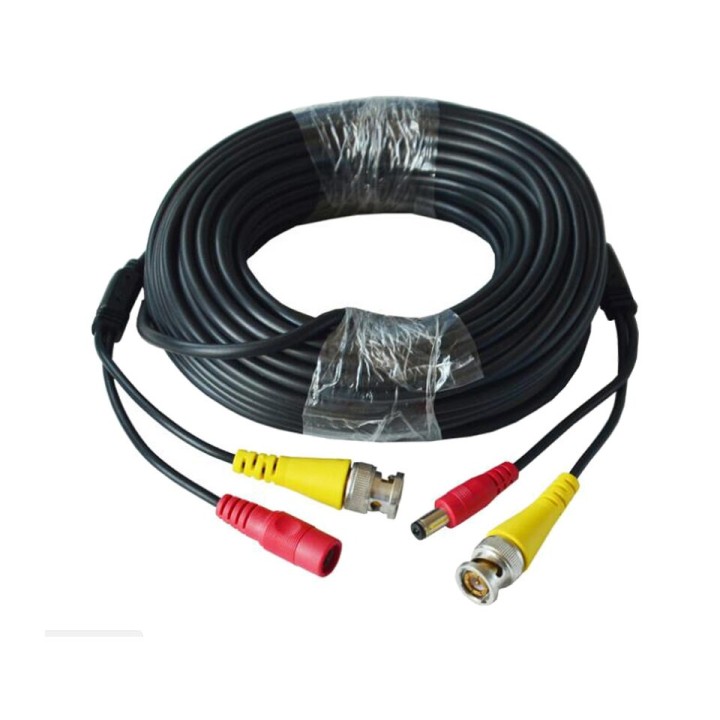 Cordon coaxial rg59 50m con enchufe bnc+alimentacion jack hembra hacia jack alim macho cable camara konig - 22