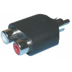 Adapter cinch-stecker / 2 rca phono cen - 1