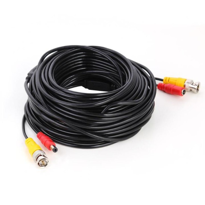 Cordon coaxial rg59 30m con enchufe bnc+alimentacion jack hembra hacia jack alim macho cable camara konig - 5