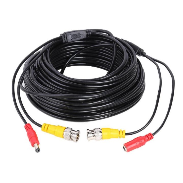 Cordon coaxial rg59 30m con enchufe bnc+alimentacion jack hembra hacia jack alim macho cable camara konig - 6
