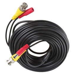 20 m security coax cable rg59 + dc power konig - 12