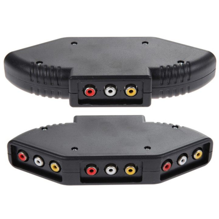 3 fach audio video umschalter konig - 2