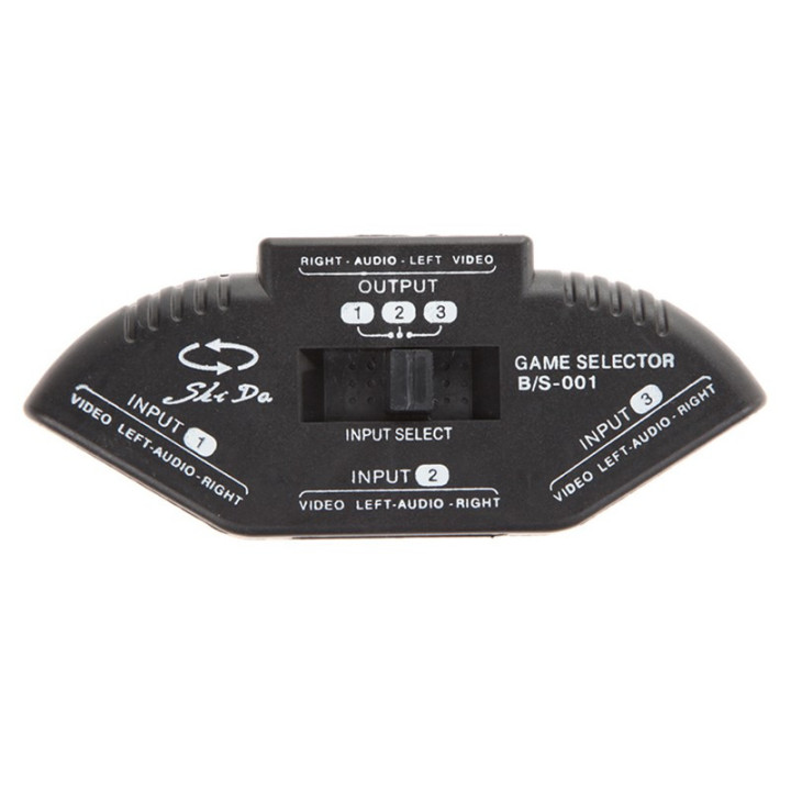 3 way audio video selector External Data Switch 3 Way AV Switch able for XBox PS2 konig - 3