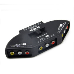 3 way audio video selector External Data Switch 3 Way AV Switch able for XBox PS2 konig - 6