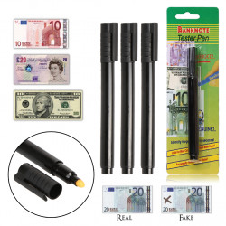 6 fieltro detector lápiz detector de billetes falsos de detección de usd 14 euro moneda jr international - 6