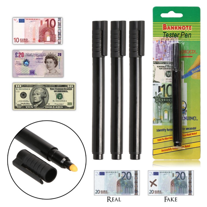 50 felt penna rivelatore di denaro falso rivelatore di rilevamento usd valuta euro 14 jr international - 6
