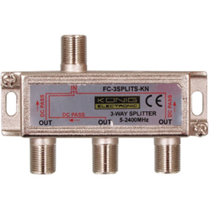 Sat satellite tv distributor f fc 3splt st kn 5 470 860mhz 2400mhz 1750mhz 950 konig - 1